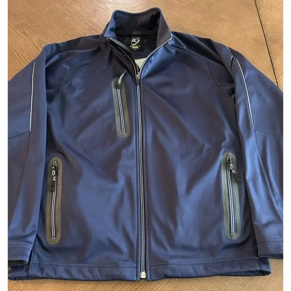 Zero Restriction‎ Golf Jacket Men's Size S Navy Blue Tour Series Full Zip EUC